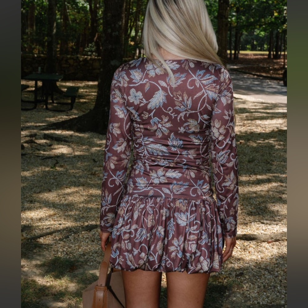 TheseThree Brown Riggins Dress - Picture 3 of 3